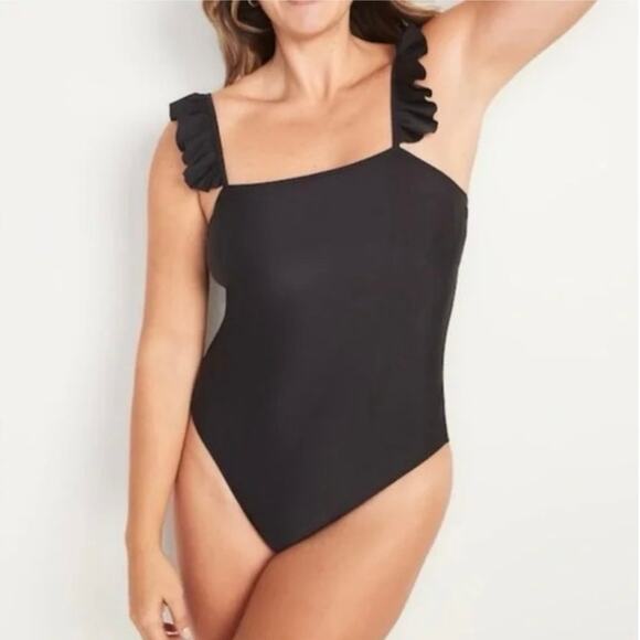 Old Navy Other - Old Navy Womens Square-Neck Ruffled Strap French-Cut One-Piece Swimsuit XXL NWT